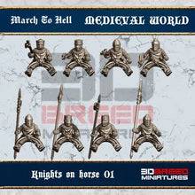 Load image into Gallery viewer, KNIGTHS ON HORSE 01 15mm