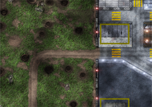 Load image into Gallery viewer, Fleece Battlemat 6x4 The Outpost