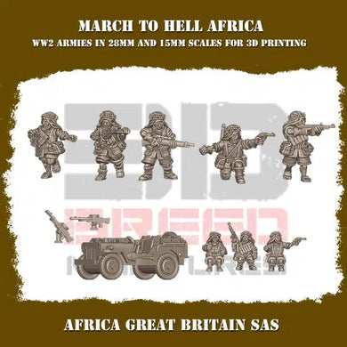 British Afrika SAS Team 15mm