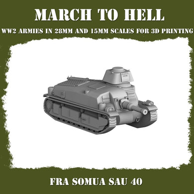 French Somua Sau 40 Tank 15mm
