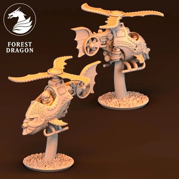 10mm Dwarf Gyrocopter - Forest Dragon