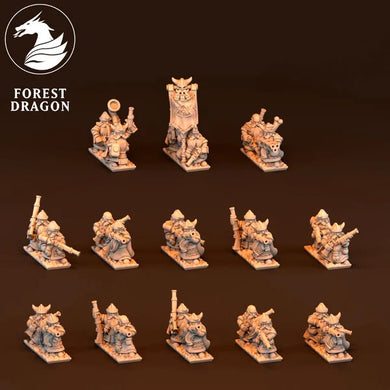 10mm Dwarf Musketeers - Forest Dragon