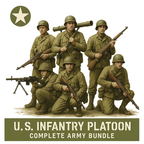 U.S. Infantry Platoon – Complete Chain of Command Army Bundle