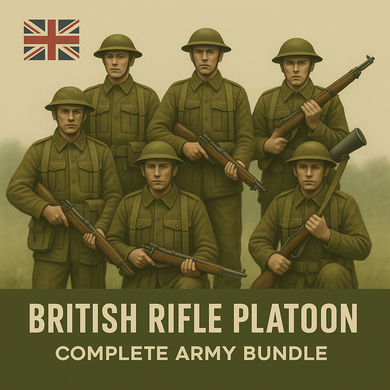 British Rifle Platoon – Army Bundle + Fleece Battlemat 6x4 Muddy Plains
