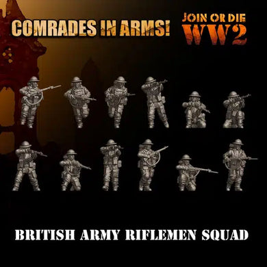 BRITISH ARMY RIFLEMEN SQUAD 28MM