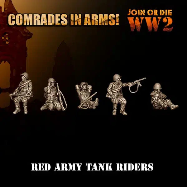 RED ARMY TANK RIDERS 28MM