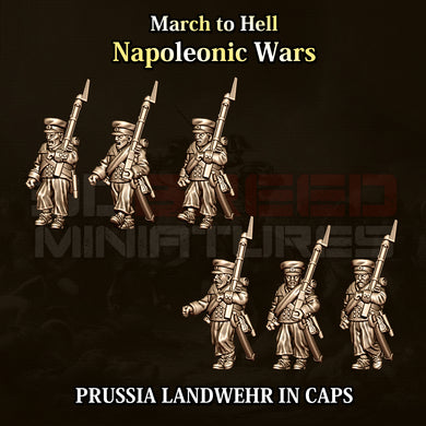 PRUSSIA LANDWEHR IN CAPS