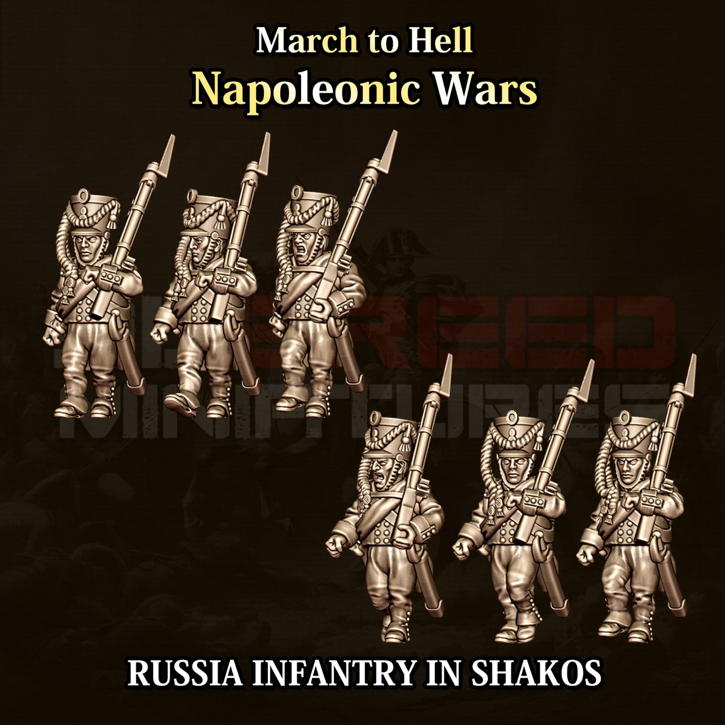 RUSSIA INFANTRY IN SHAKOS