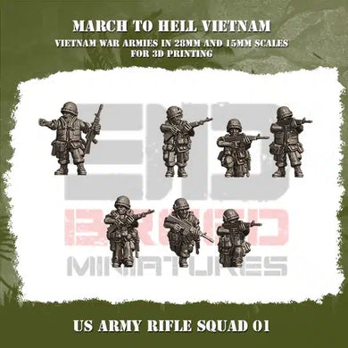 US ARMY VIETNAM RIFLE SQUAD 01 15mm