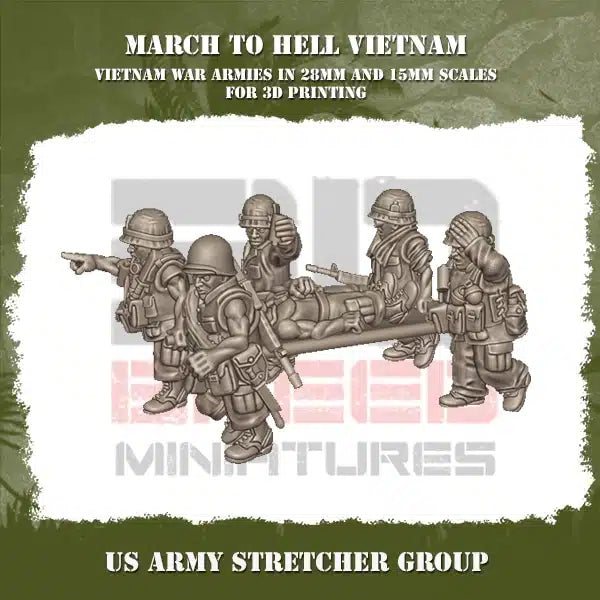 US ARMY VIETNAM STRETCHER GROUP 15mm