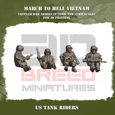 US ARMY VIETNAM TANK RIDERS 15mm