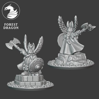 10mm Dwarf Lord with Axe and Shield - Forest Dragon