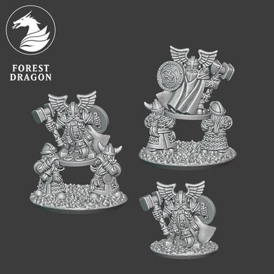 10mm Dwarf General - Forest Dragon