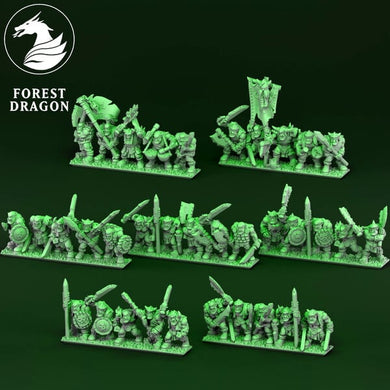 10mm Orc Warriors - Forest Dragon