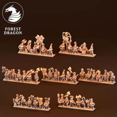 10mm Dwarf Berserkers - Forest Dragon