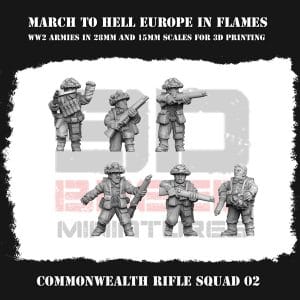 British Commonwealth Rifle Squad v2 15mm