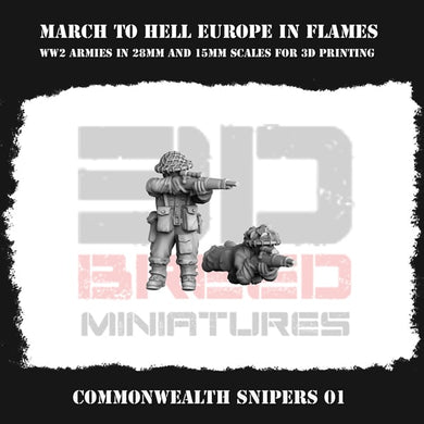 British Commonwealth Sniper Team 15mm