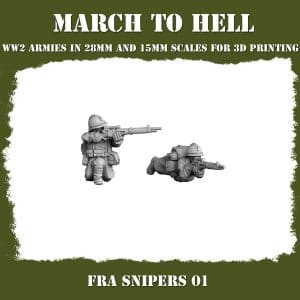 French Snipers Team 15mm
