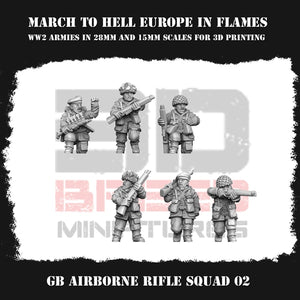 British Airborne Rifle Squad v2 Team 15mm