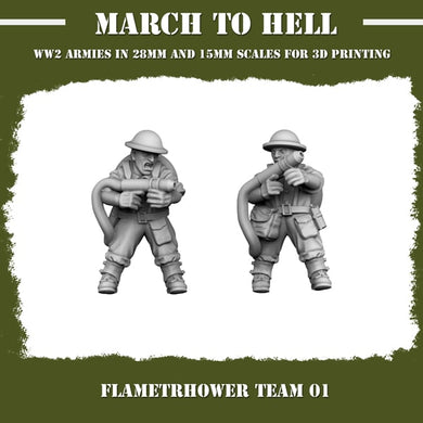 British Flamethrower Team 15mm
