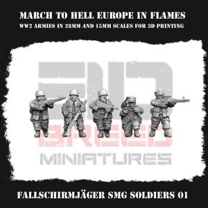 German Fallschirmjäger SMG Squad 15mm