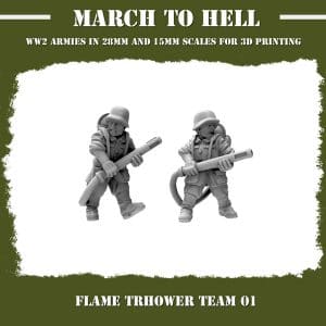 German Flamethrower Team 15mm
