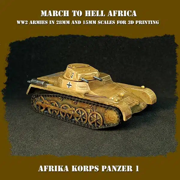 German Afrika Korps Panzer IA 15mm