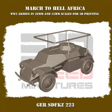 German Afrika Korps SDFKZ-233 15mm