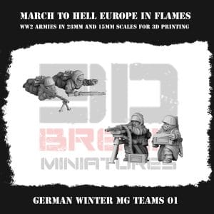 German MG Team WINTER 15mm