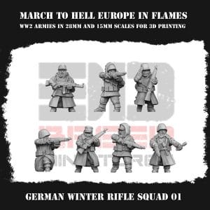 German Rifle Squad WINTER 15mm