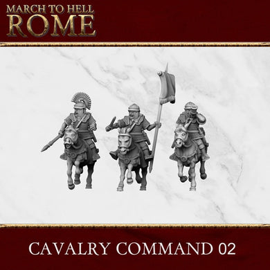 Imperial Rome Army CAVALRY COMMAND 02 15mm