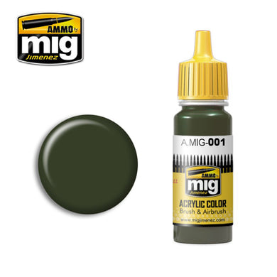 MIG001 RAL 6003 OLIVGRÜN OPT 1 ACRYLIC PAINT