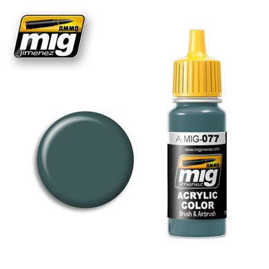 MIG077 DULL GREEN ACRYLIC PAINT