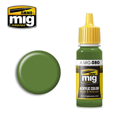 MIG080 BRIGHT GREEN ACRYLIC PAINT