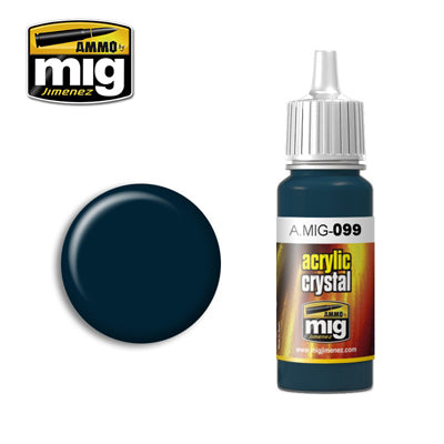 MIG099 BLACK BLUE CRYSTAL ACRYLIC