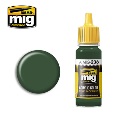 MIG238 FS 34092 MEDIUM GREEN ACRYLIC PAINT