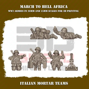Italian Afrika Mortar Team 15mm