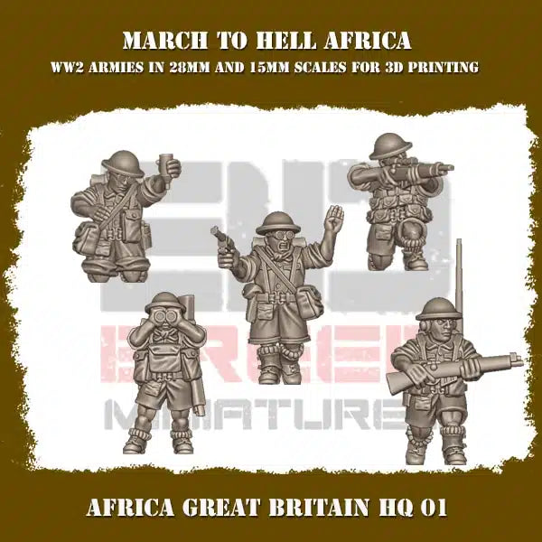 British Afrika HQ Team v1 15mm