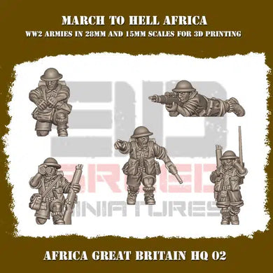 British Afrika HQ Team v2 15mm