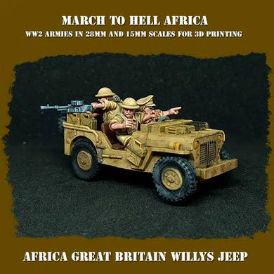 British Afrika Jeep Willys 15mm