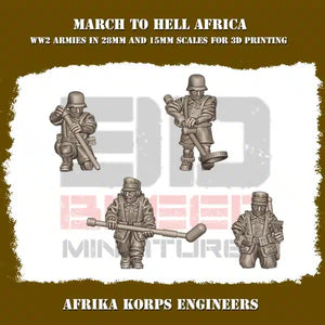 German Afrika Korps Engineers 15mm