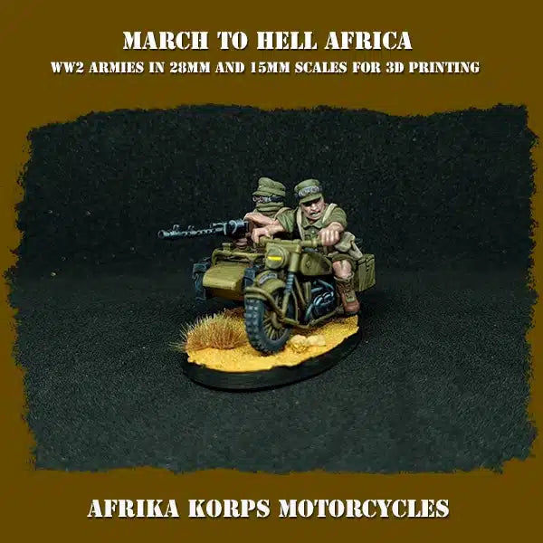 German Afrika Korps Motorcycles 15mm