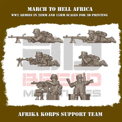 German Afrika Korps Support Team 15mm
