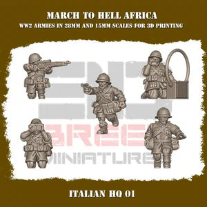 Italy Afrika HQ Team v1 15mm
