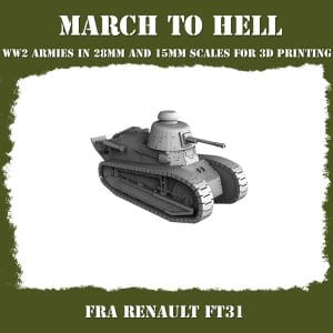 French Renault FT31 15mm