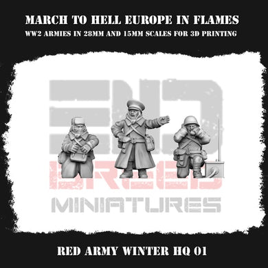 Red Army HQ Team WINTER 15mm