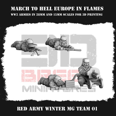 Red Army MG Team WINTER 15mm