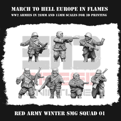 Red Army SMG Squad v1 WINTER 15mm