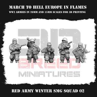 Red Army SMG Squad v2 WINTER 15mm