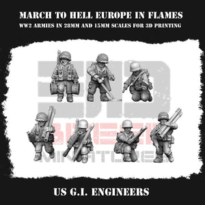 US Army Engineers Squad 15mm